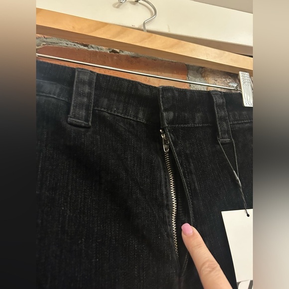 Zara The Slim Capri in Flocked Black Size 4 - Picture 9 of 9